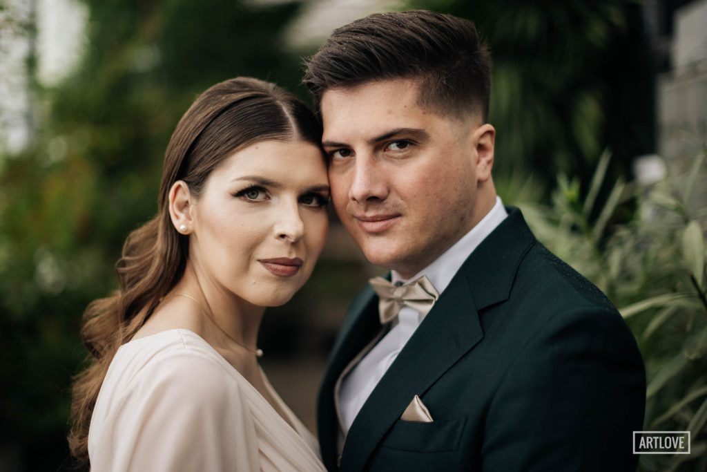 Reportaż ślubny w Willa Emilianów oraz plener w Ogrodzie Botanicznym Powsin